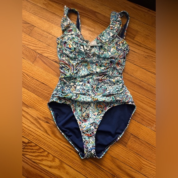 Lauren Ralph Lauren Swimwear with Multicolor Paisley Design - Picture 1 of 6